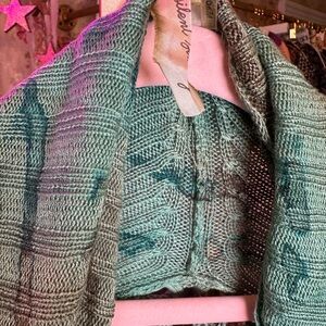 NWT Aratta beautiful Turquoise Knit Cardigan